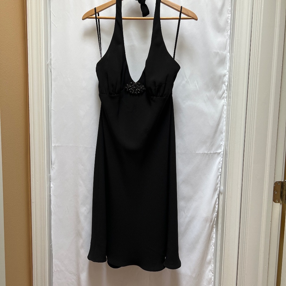 Jones New York Black Halter Cocktail Dress (12)